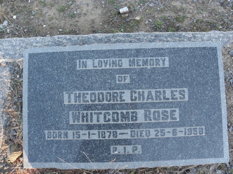 ROSE Theodore Charles Whitcomb 1878-1958