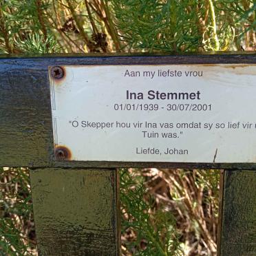 STEMMET Ina 1939-2001