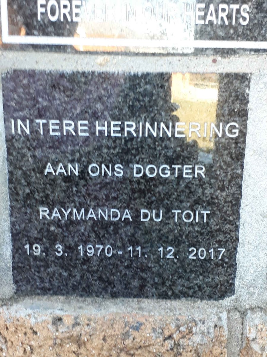 TOIT Raymanda, du 1970-2017