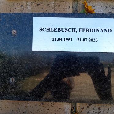 SCHLEBUSCH Ferdinand 1951-2023