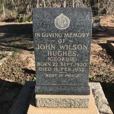 HUGHES John Wilson 1920-1952