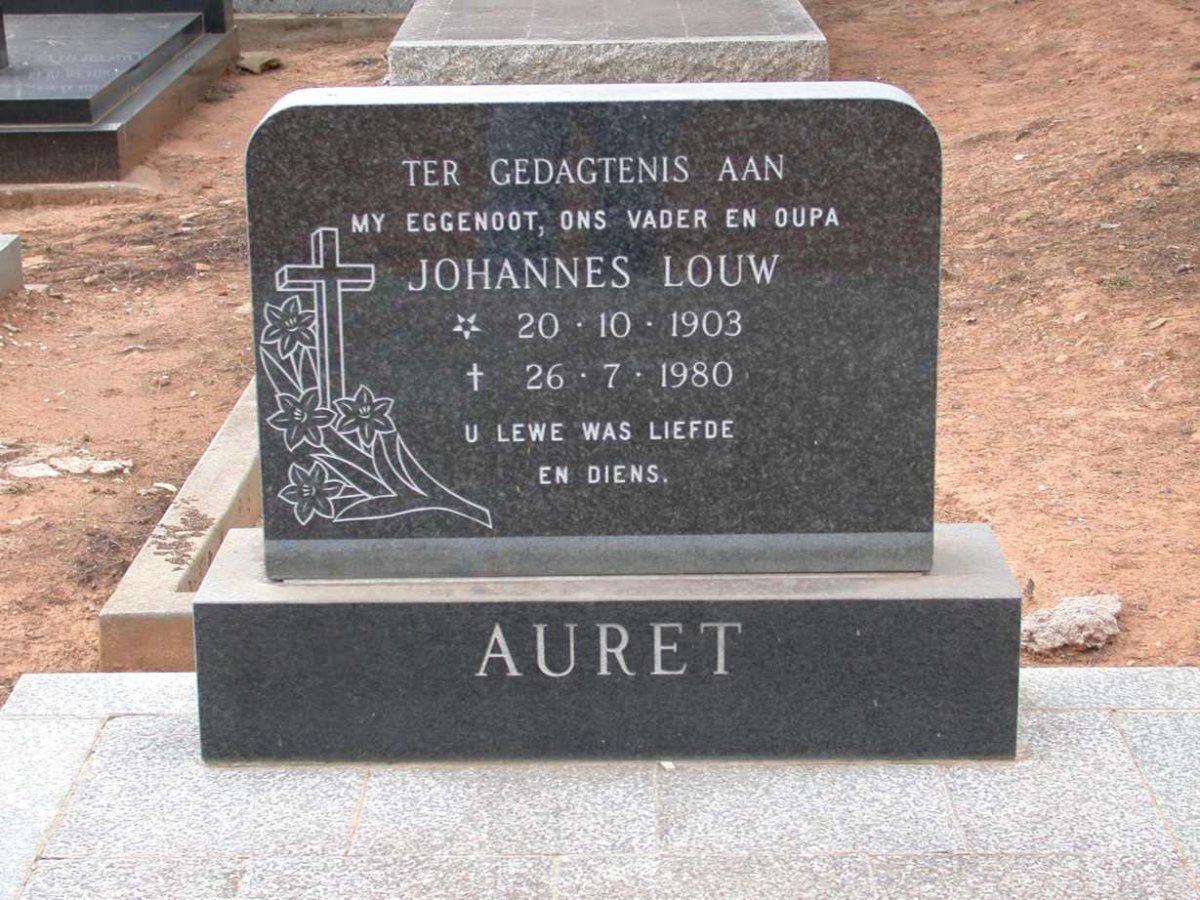 AURET Johannes Louw 1903-1980