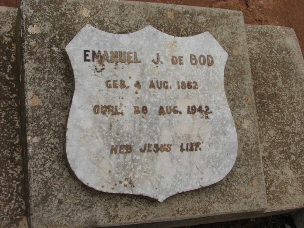 BOD Emanuel J., de 1862-1942