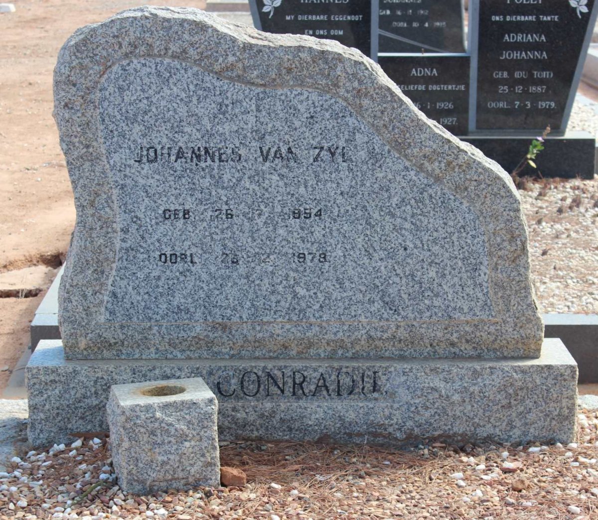 CONRADIE Johannes Van Zyl 1954-1978