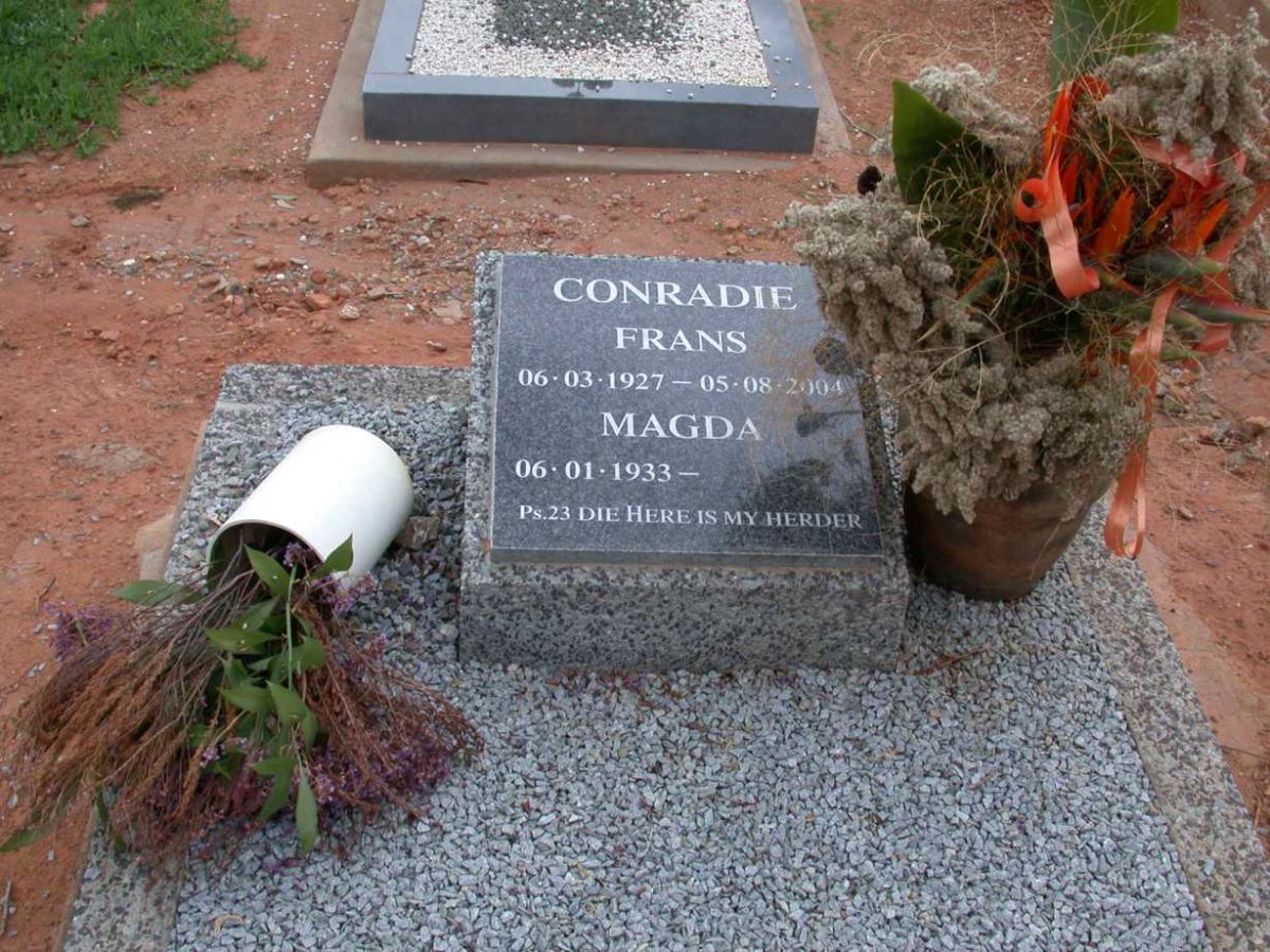 CONRADIE Frans 1927-2004 &amp; Magda 1933-
