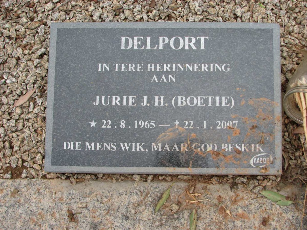 DELPORT Jurie J.H. 1965-2007