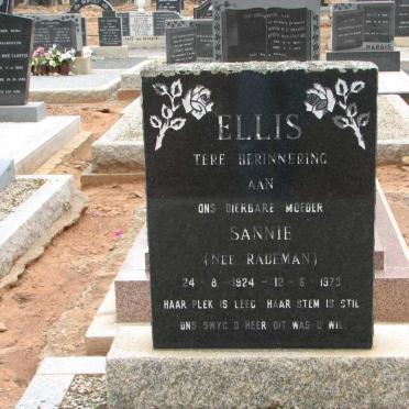ELLIS Sannie nee RADEMAN 1924-1973