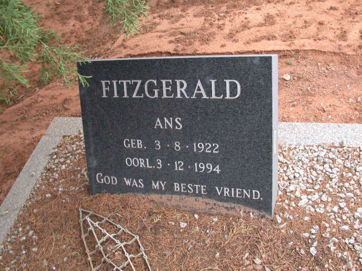 FITZGERALD Ans 1922-1994