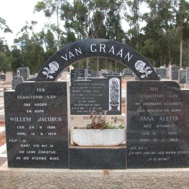 GRAAN Willem Jacobus, van 1896-1974 &amp; Anna Aletta STEMMET 1900-1968