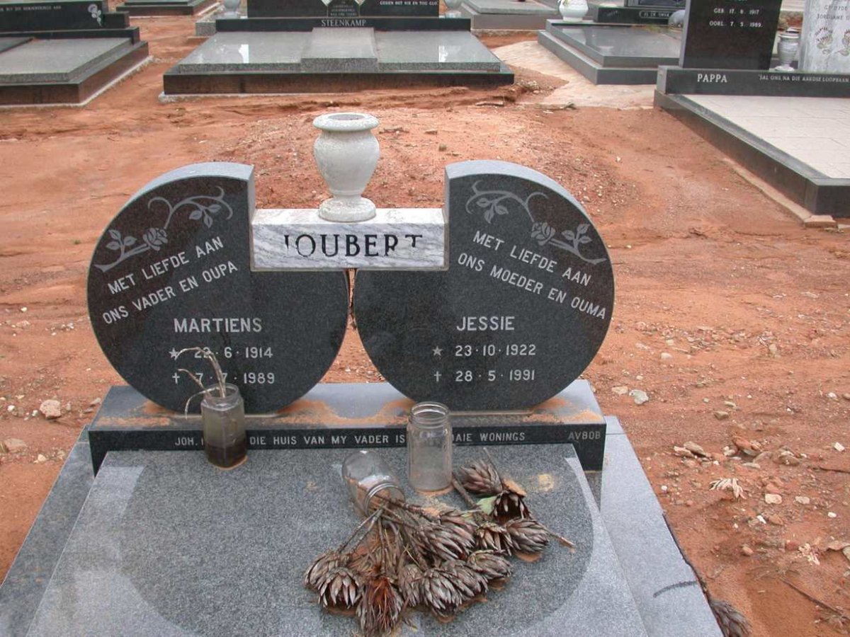 JOUBERT Martiens 1914-1989 &amp; Jessie 1922-1991