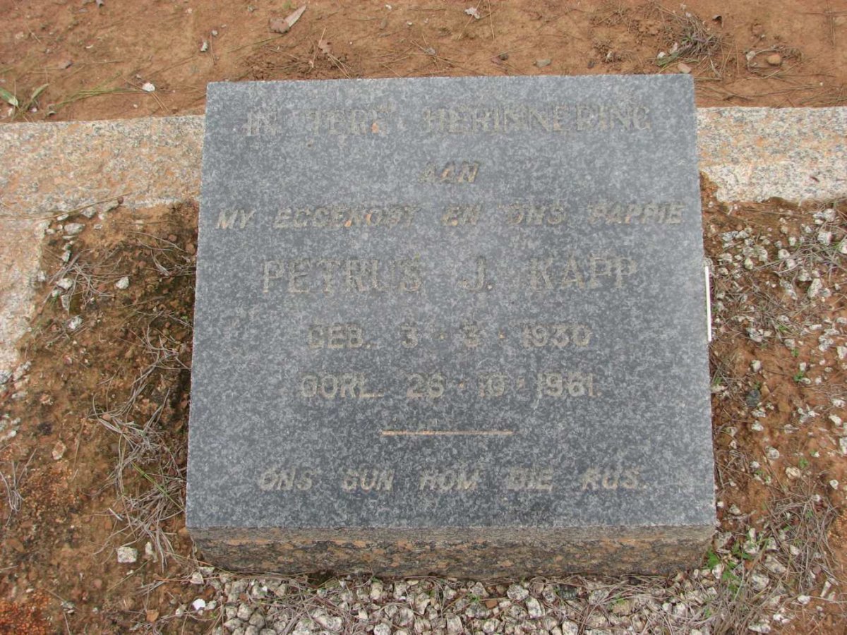 KAPP Petrus J. 1930-1961