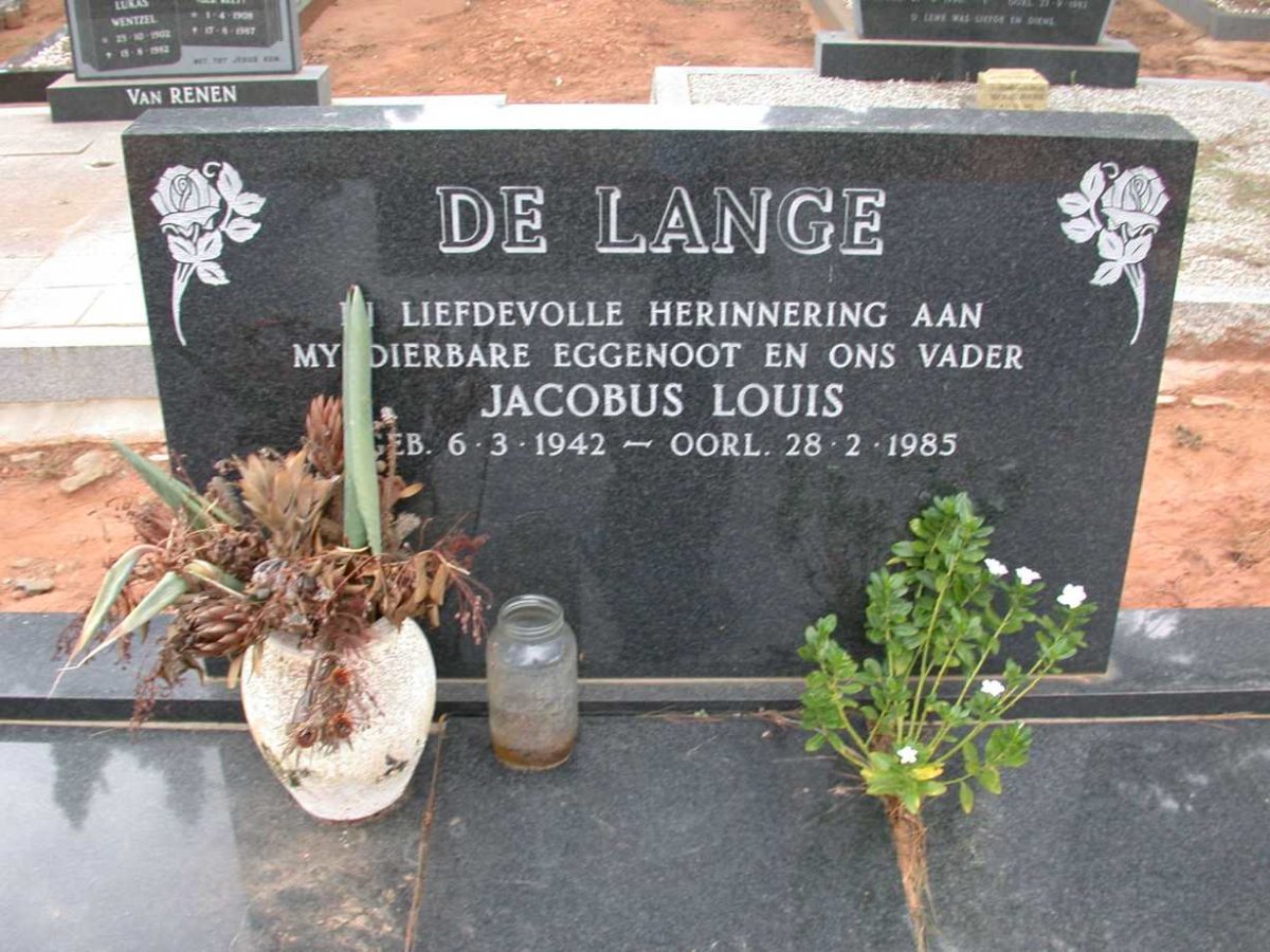 LANGE Jacobus Louis, de 1942-1985