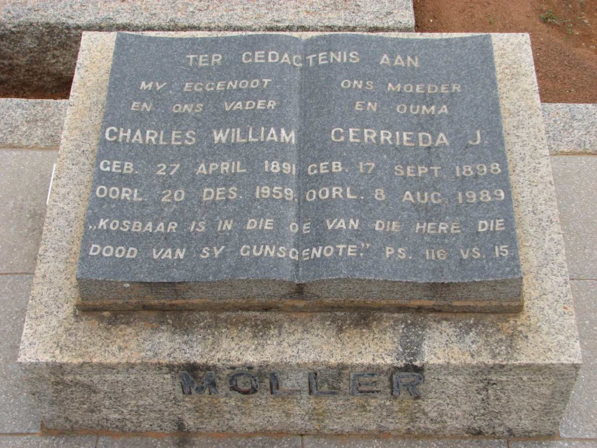 MOLLER Charles William 1891-1959 &amp; Gerrieda J. 1898-1989