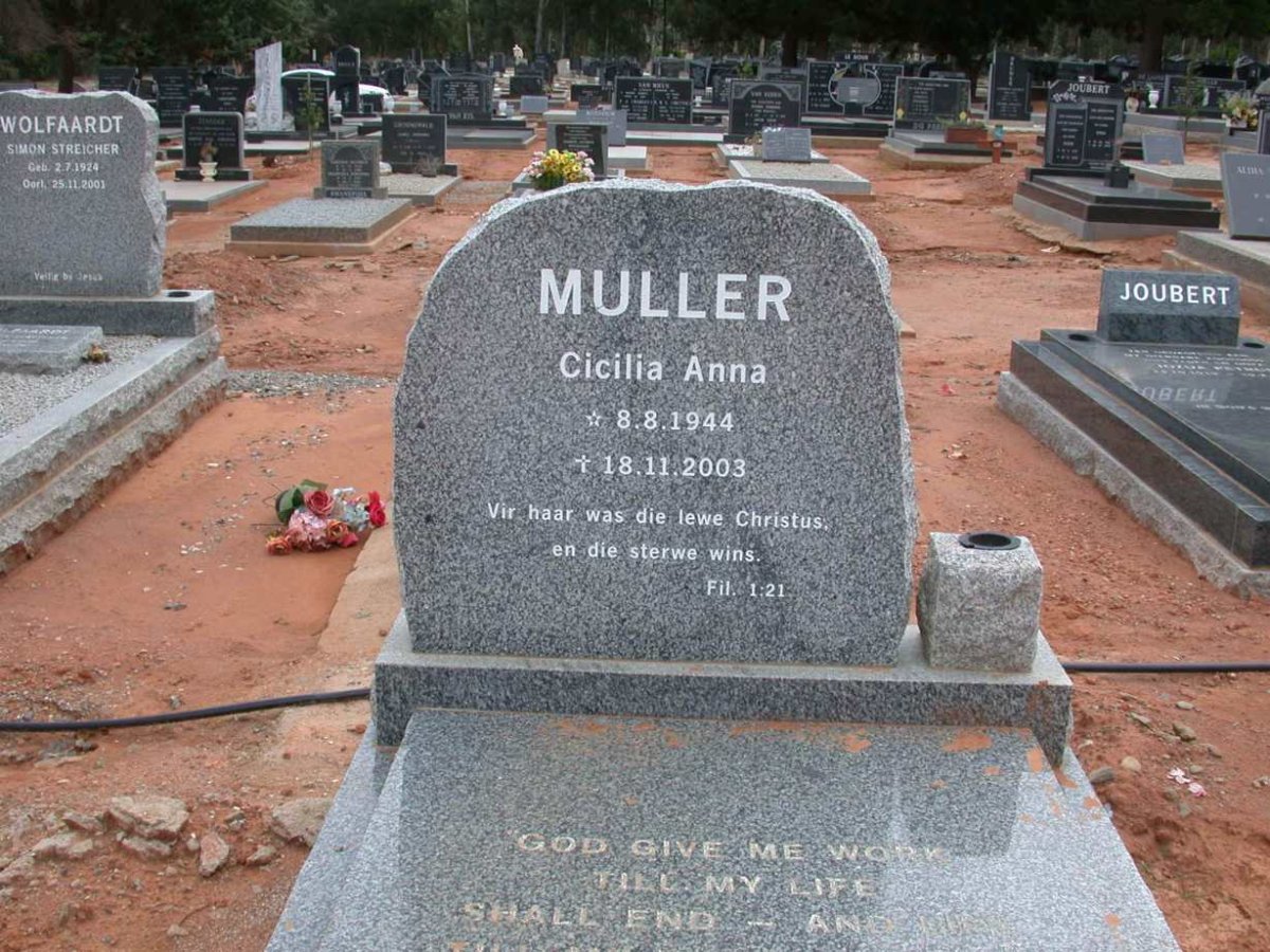 MULLER Cicilia Anna 1944-2003