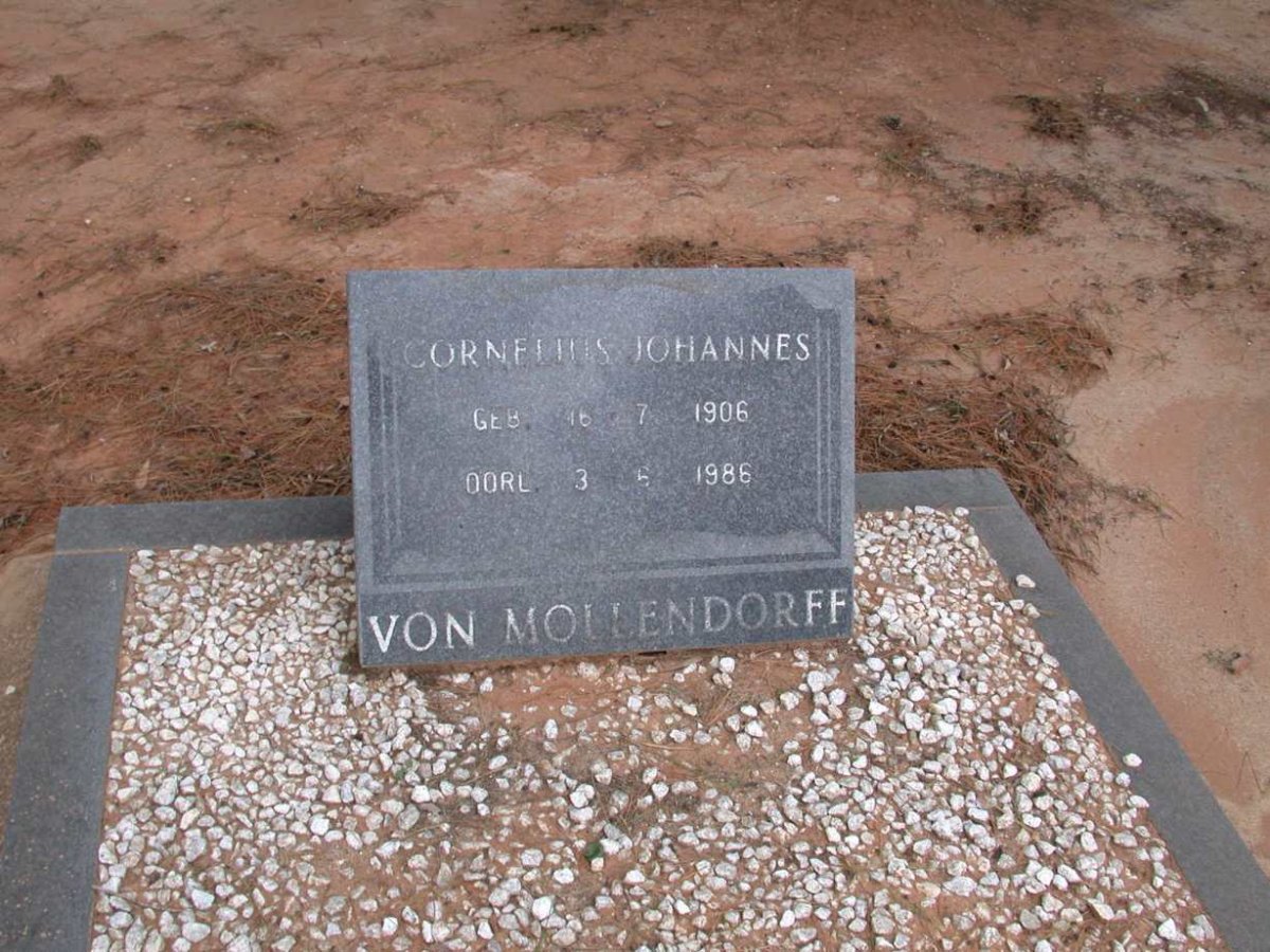 MOLLENDORFF Cornelius Johannes, von 1906-1986