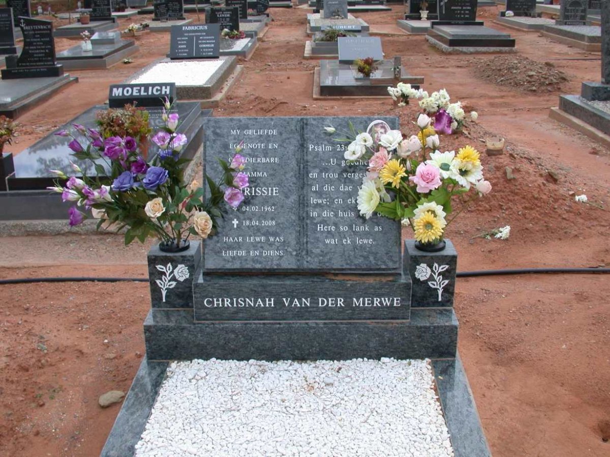 MERWE Chrisnah, van der 1962-2008