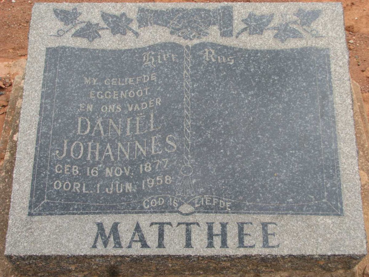 MATTHEE Daniel Johannes 1877-1958