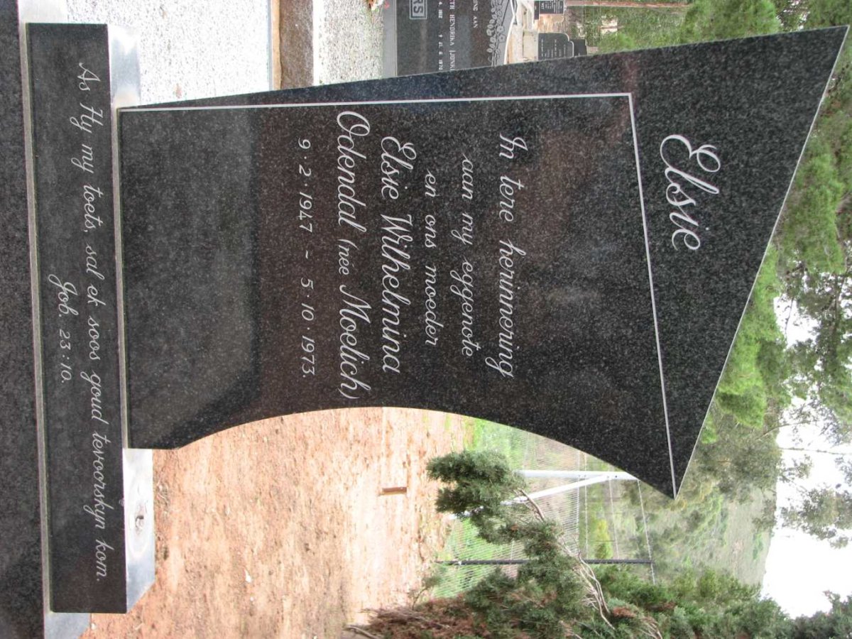 ODENDAL Elsie Wilhelmina nee MOELICH 1947-1973