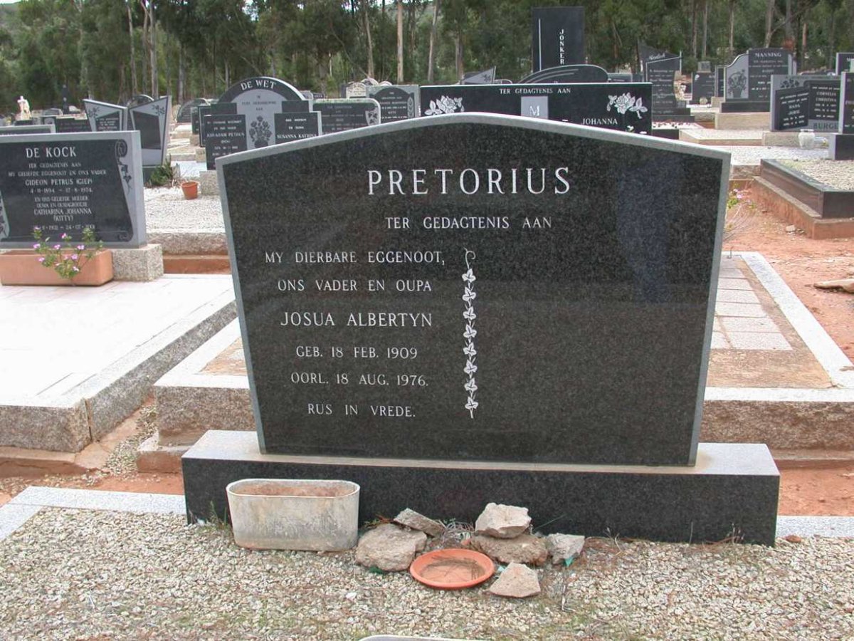 PRETORIUS Josua Albertyn 1909-1976