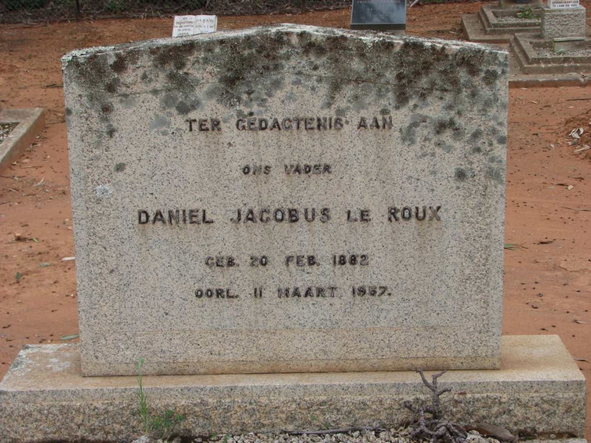 ROUX Daniel Jacobus, le 1882-1957
