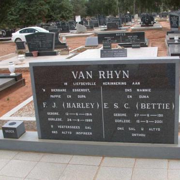 RHYN F.J., van 1914-1986 &amp; E.S.C. 1911-2001