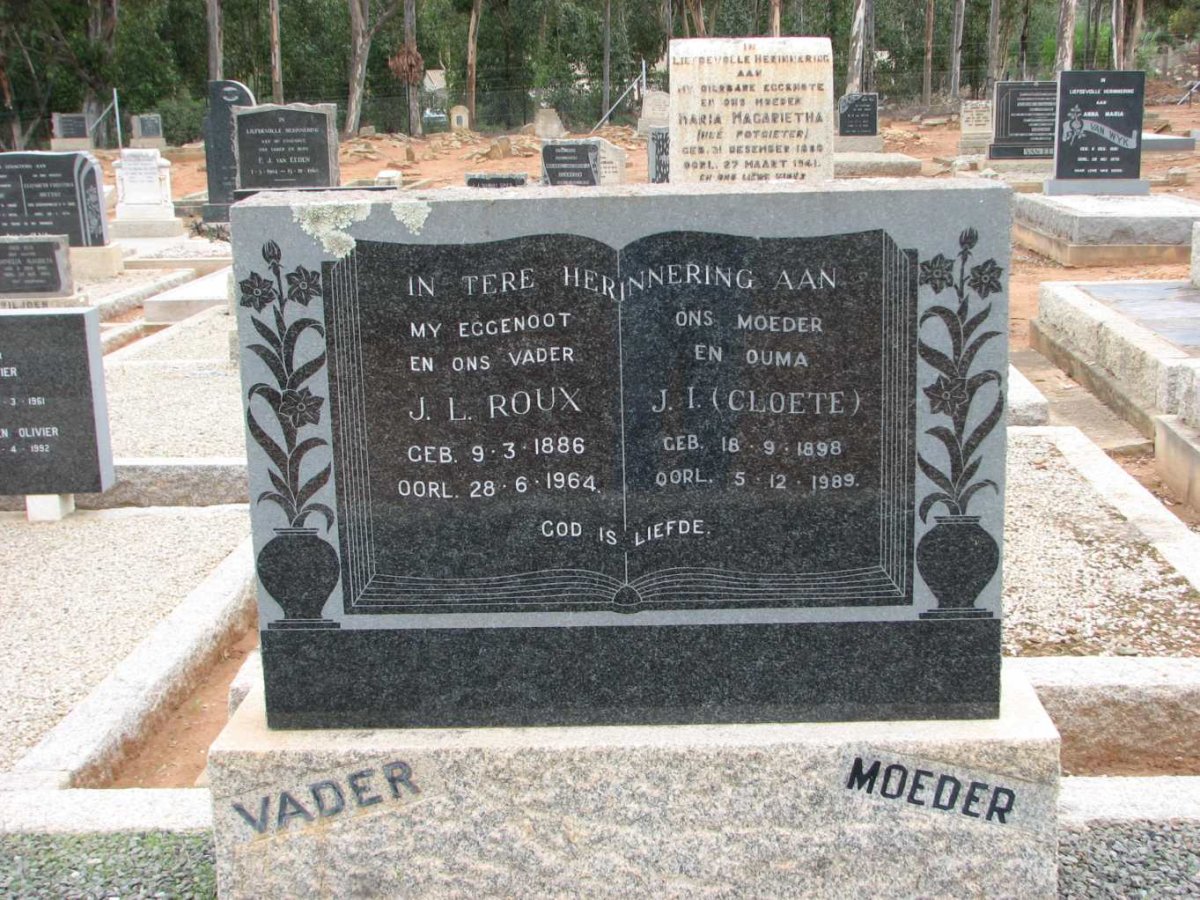 ROUX J.L. 1886-1964 &amp; J.I. CLOETE 1898-1989