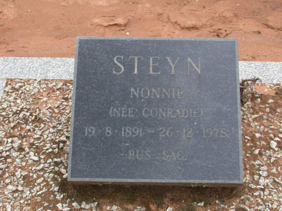 STEYN Nonnie nee CONRADIE 1891-1978