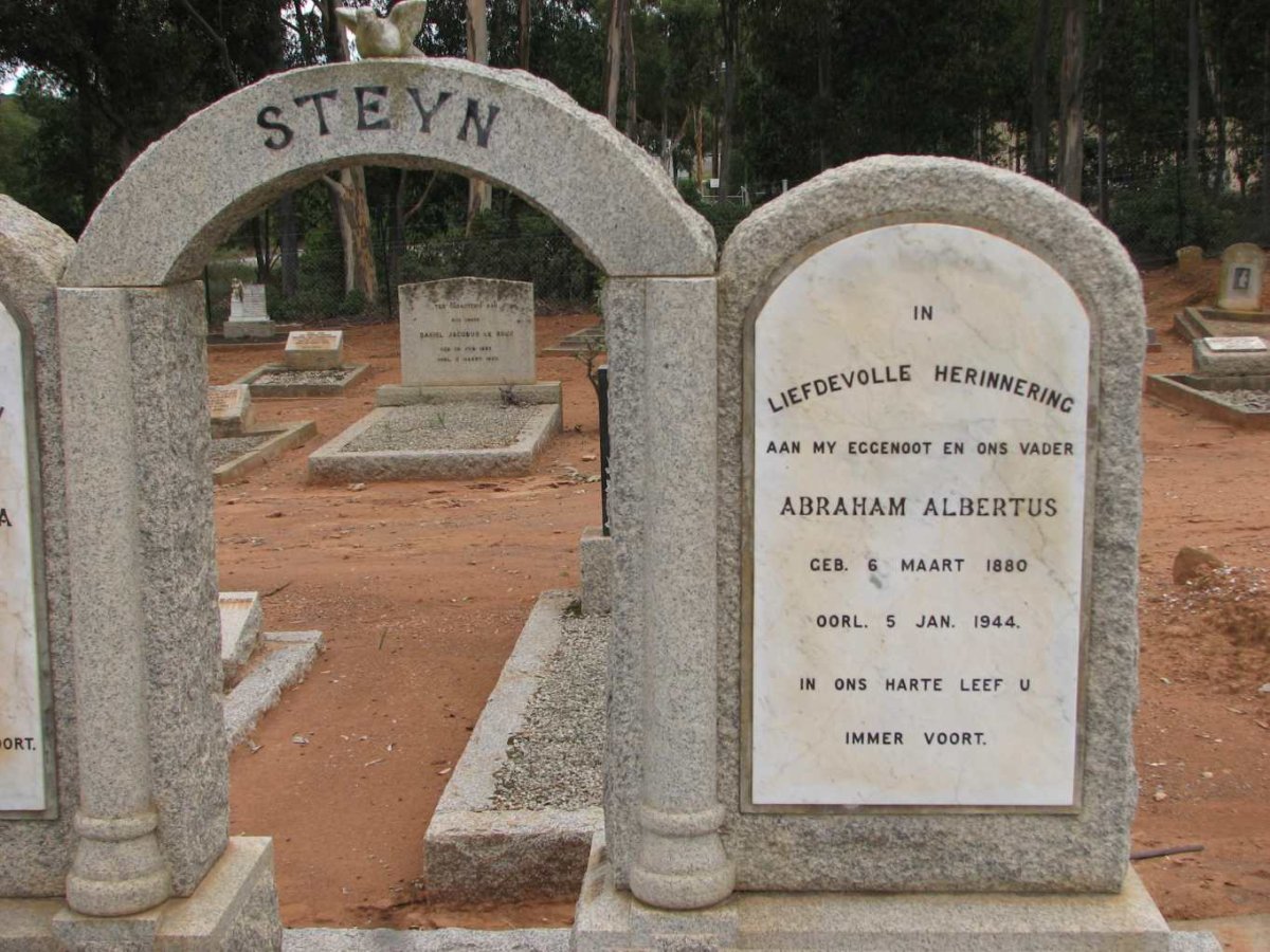 STEYN Abraham Albertus 1880-1944