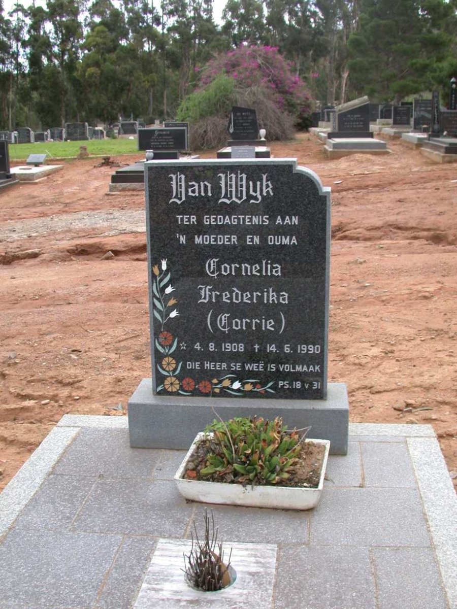 WYK Cornelia Frederika, van 1908-1990