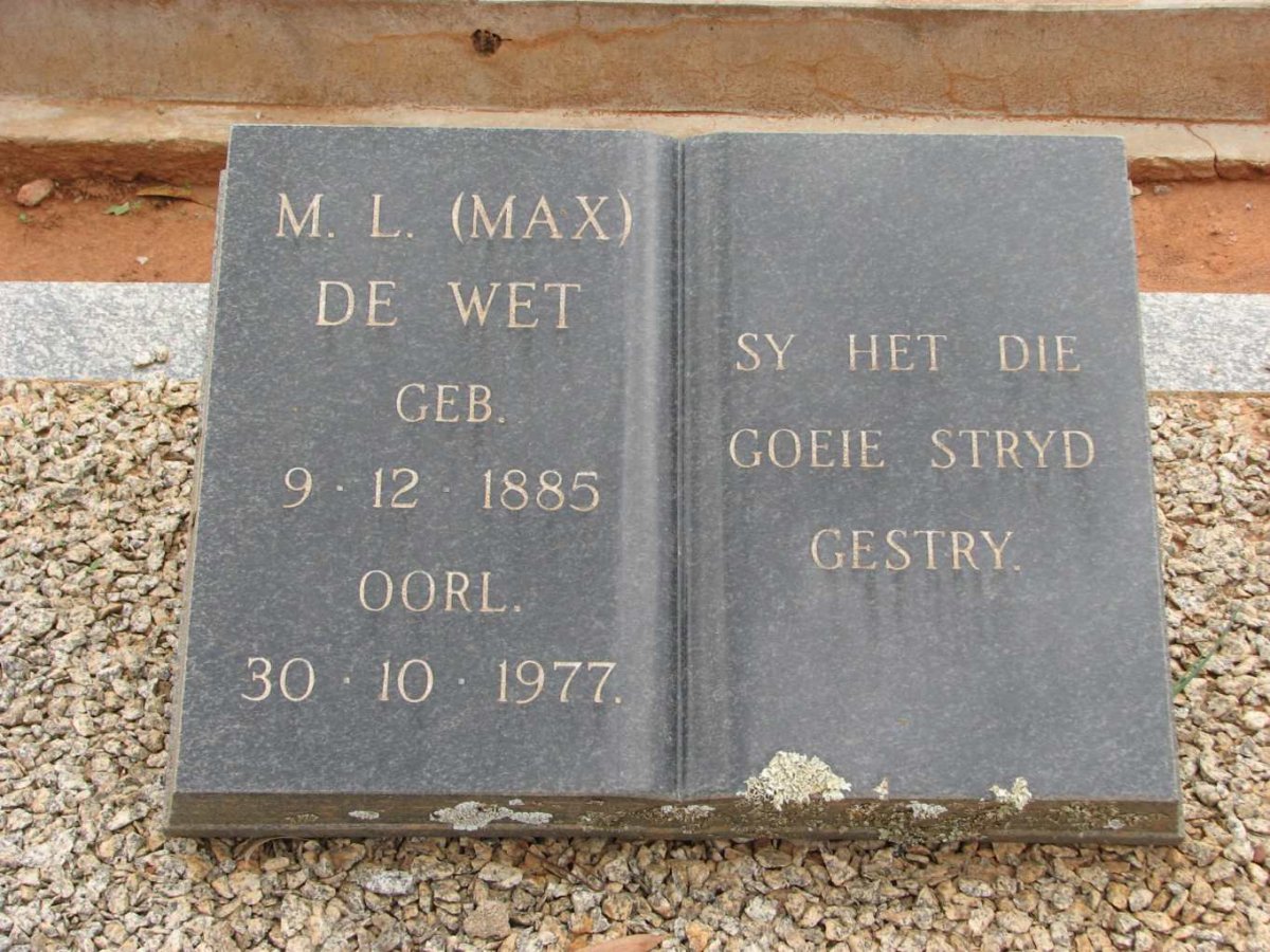 WET M.L., de 1885-1977