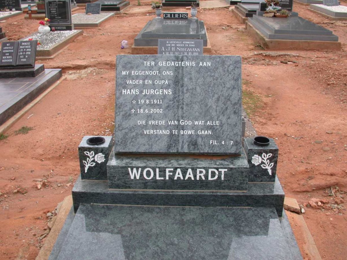 WOLFAARDT Hans Jurgens 1911-2002