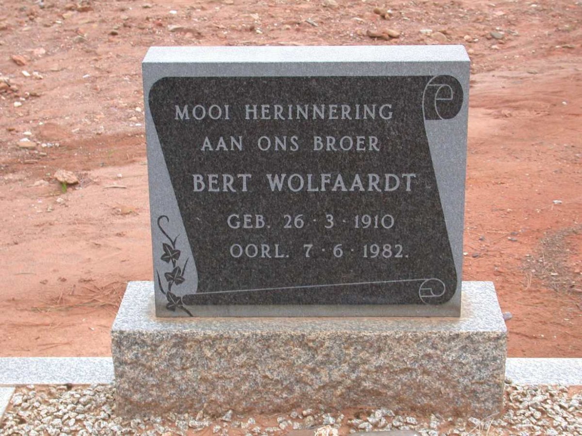 WOLFAARDT Bert 1910-1982