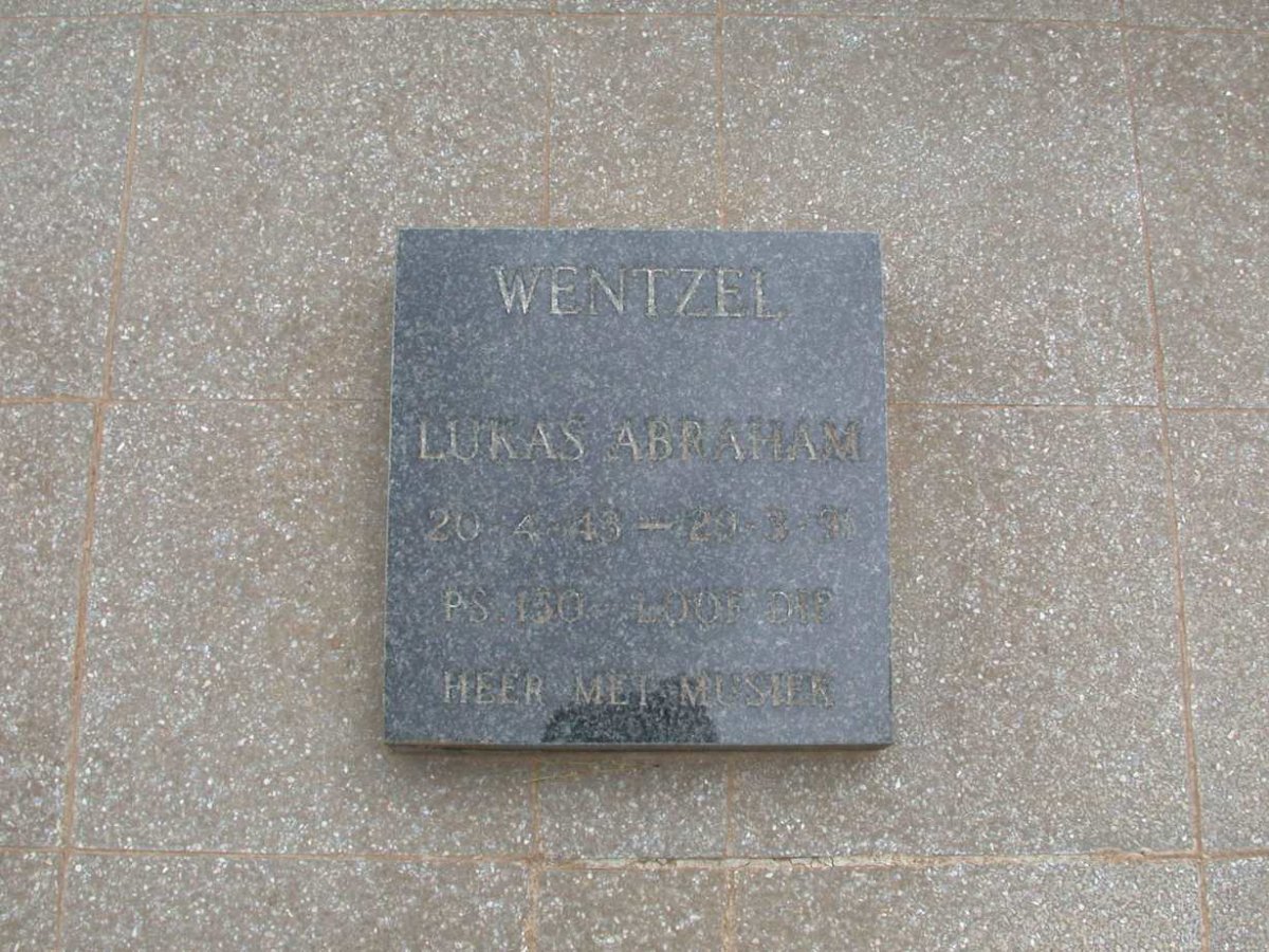 WENTZEL Lukas Abraham 1943-?