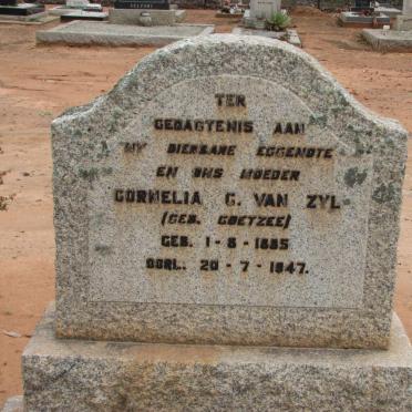 ZYL Cornelia C., van nee COETZEE 1885-1947