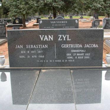 ZYL Jan Sebastian, van 1917-1988 &amp; Gertruida Jacoba SWANEPOEL 1912-2001