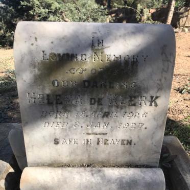 KLERK Helena, de 1926-1927
