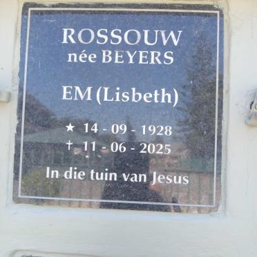 ROSSOUW E.M. nee BEYERS 1928-2025