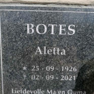 BOTES Aletta 1926-2021