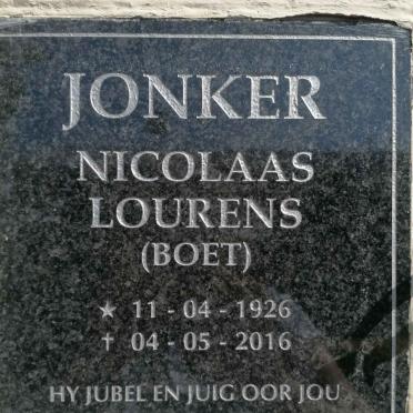 JONKER Nicolaas Lourens 1926-2016