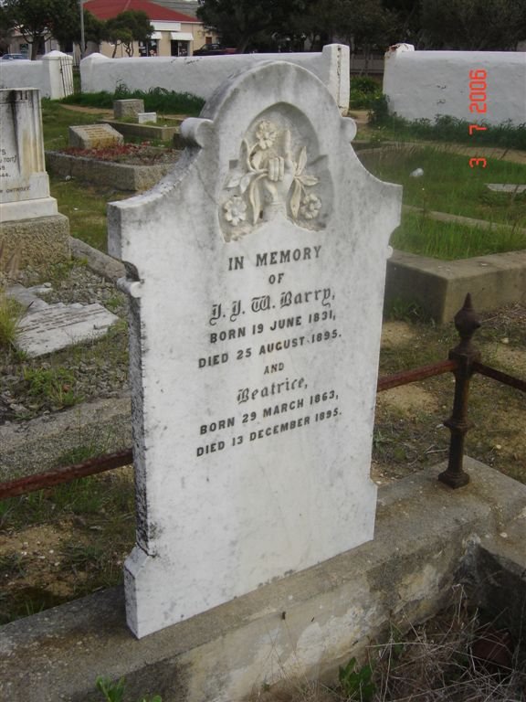 BARRY J.J.W. 1831-1895 &amp; Beatrice 1863-1935