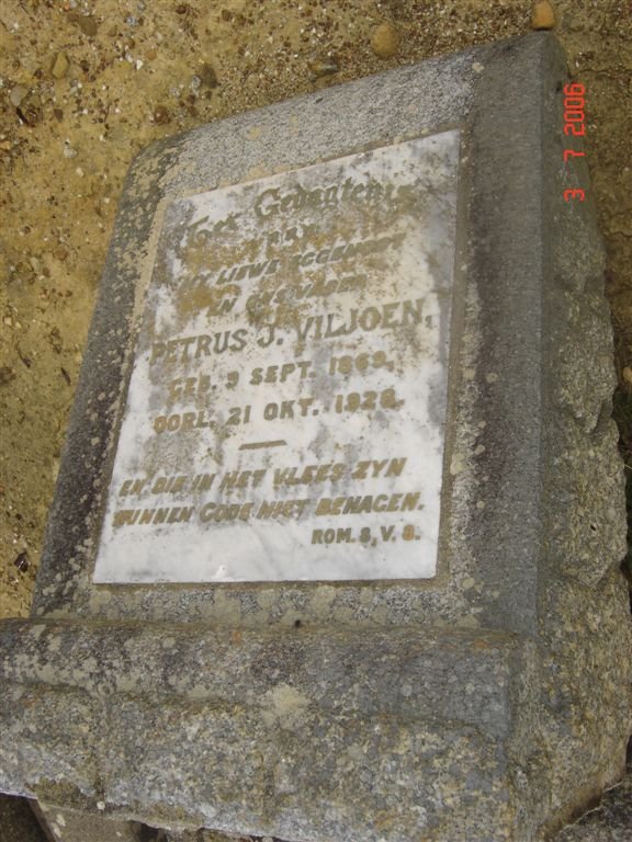 VILJOEN Petrus J. 1869-1928