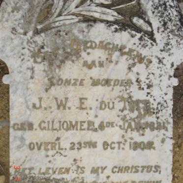 TOIT  J.W.E., du nee GILIOMEE 1831-1909