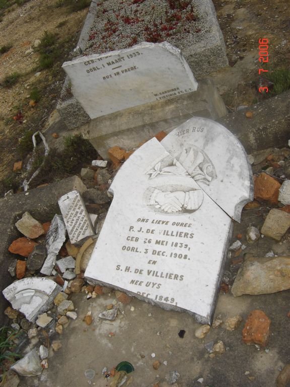 VILLIERS P.J., de 1839-1908  &amp; S.H. UYS 1849-