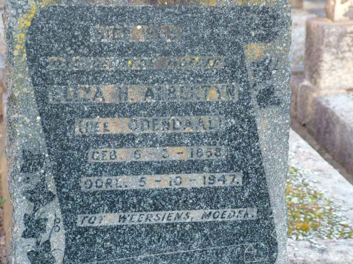 ALBERTYN Eliza H. nee ODENDAAL 1858-1947