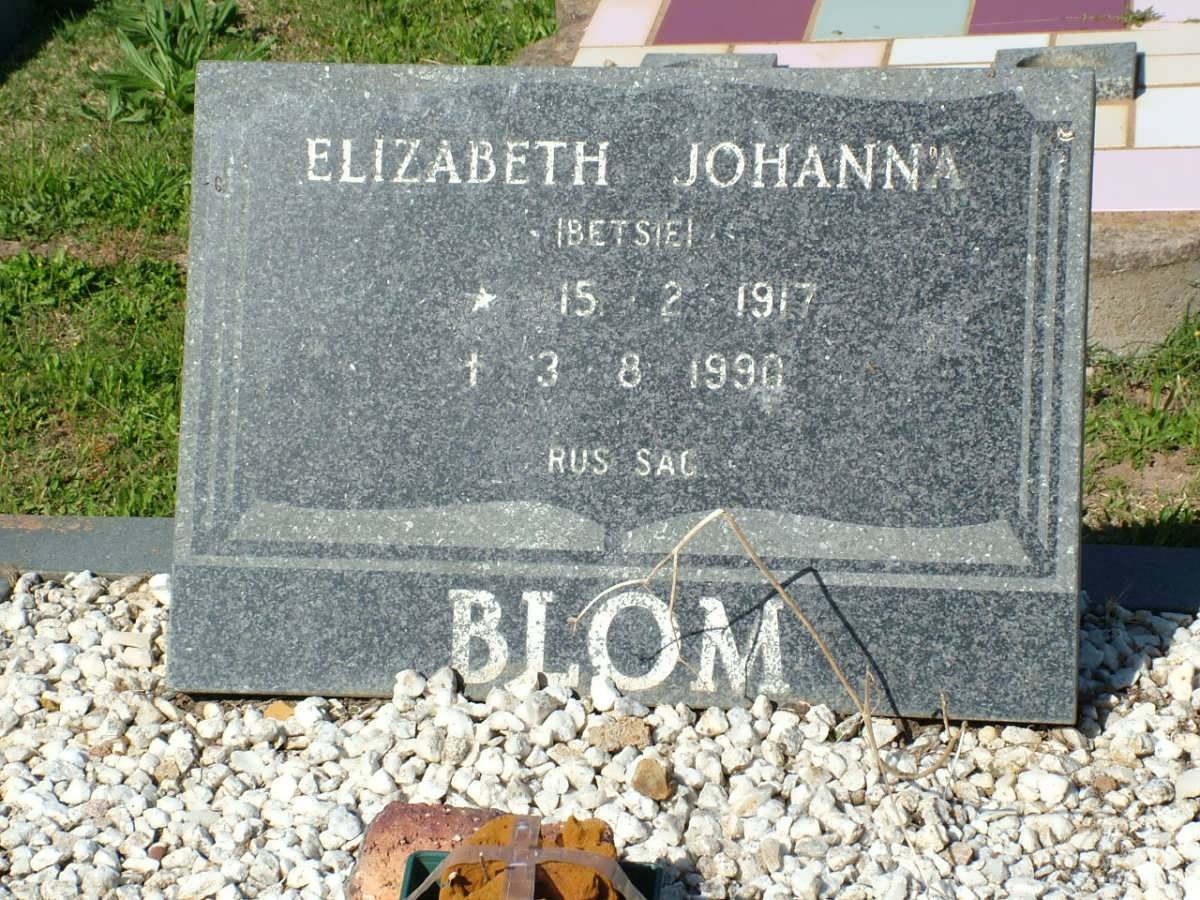 BLOM Elizabeth Johanna 1917-1990