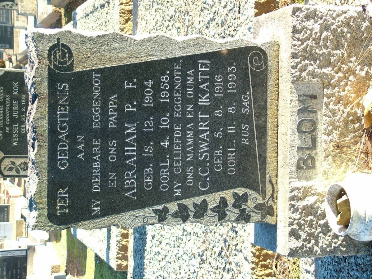 BLOM Abraham P.F. 1904-1958 &amp; C.C. SWART 1916-1993