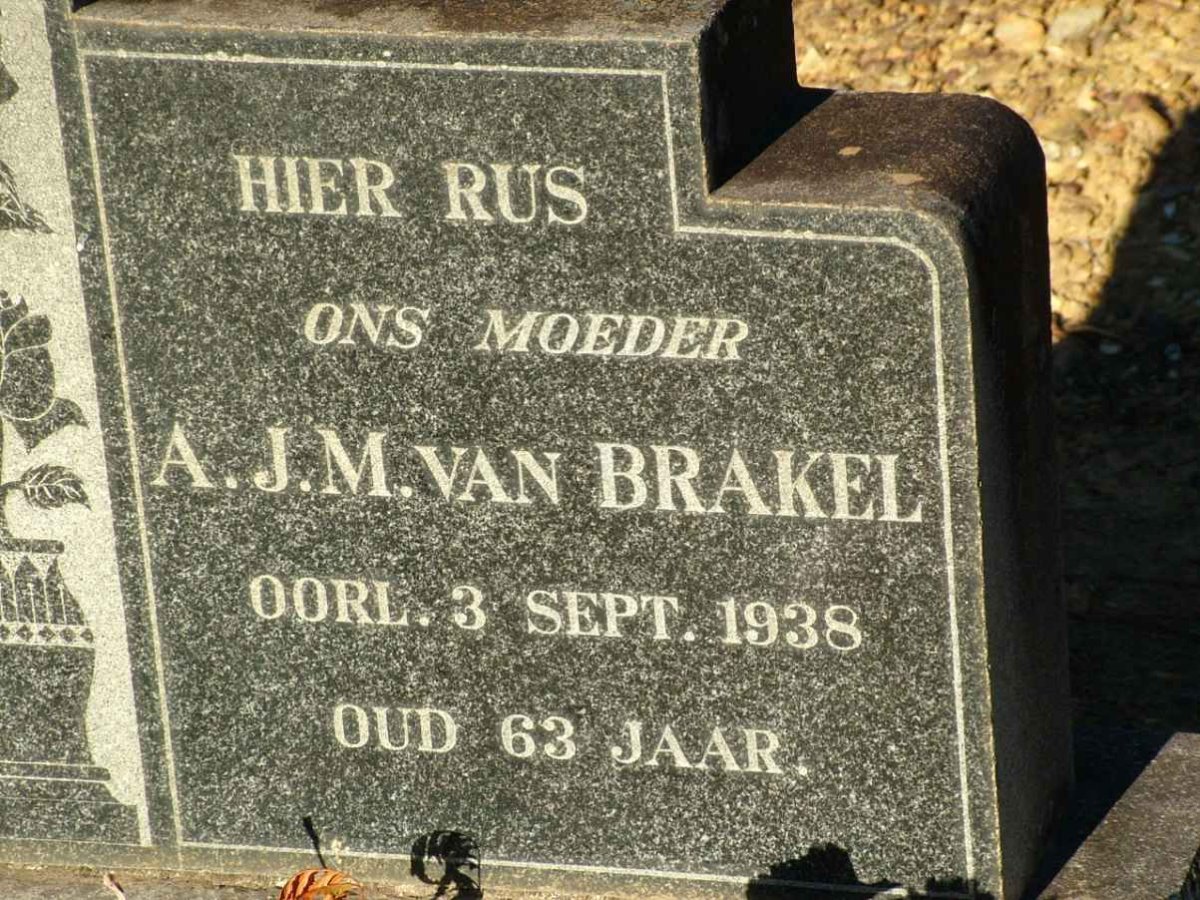 BRAKEL A.J.M., van -1938