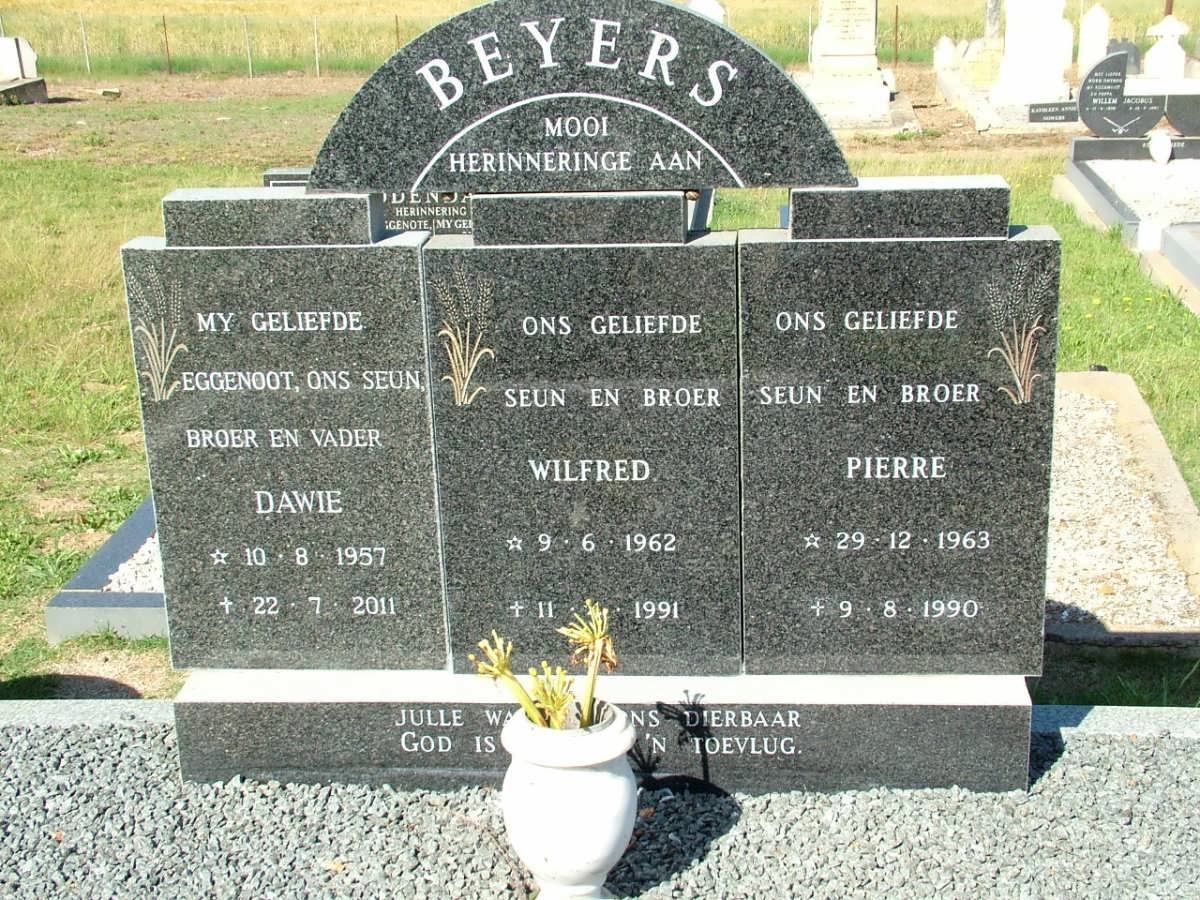 BEYERS Dawie 1957-2011 :: BEYERS Wilfred 1962-1991 :: BEYERS Pierre 1963-1990