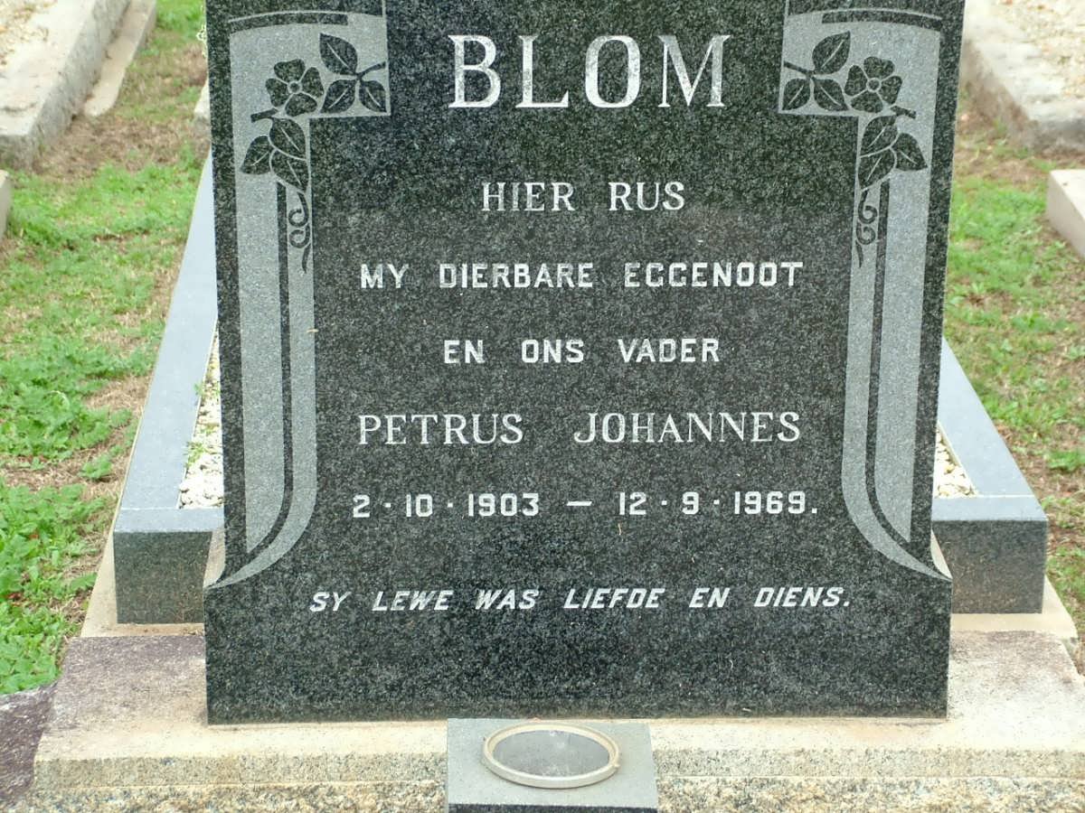 BLOM Petrus Johannes 1903-1969