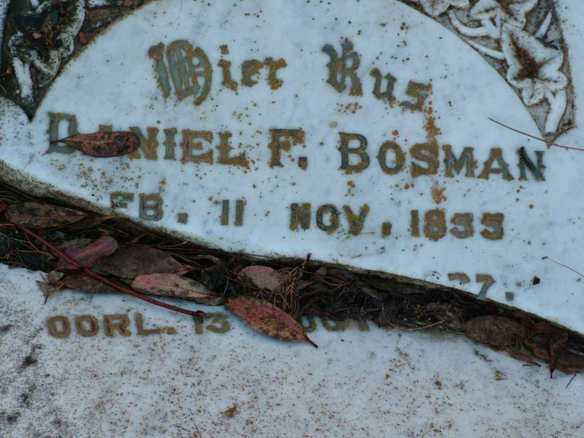 BOSMAN Daniel F. 1855-1927